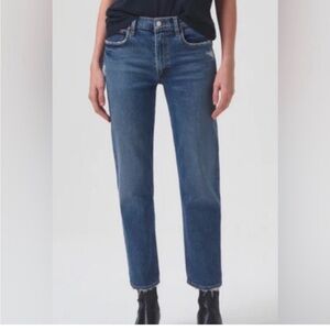 Agolde Kye Mid Rise Straight Crop in Notion Mid Wash- Size 24